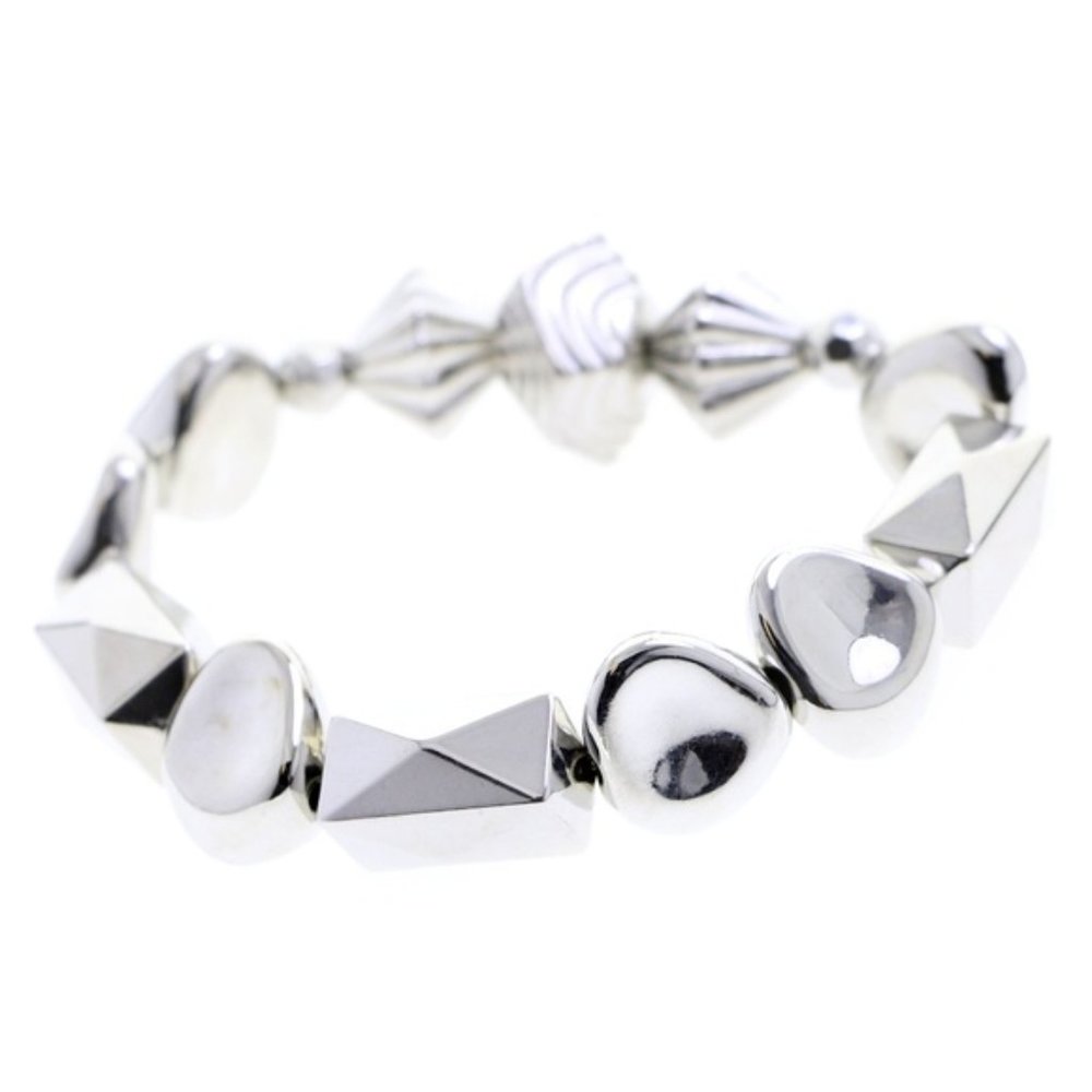 Catherines plus sized silver stretch bracelet